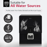 LG 8L RO+Mineral Booster Water Purifier with Steel Tank, Black,(WW146RTLB)