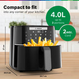 Bosch Crispmaxx Air Fryer 4.0L MAF240B5IN | 1350W Digital Touch Air Fryer with Baking Tray