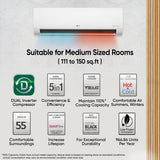 LG 3 Star (1.5) Split AC, Hot and Cold, Dual inverter Compressor, Super Convertible 5-in-1 Cooling, 5.2 kW, 2025 Model,(US-NH19BNXE)
