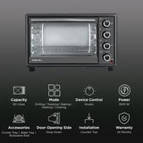Bajaj 3000 TMC 30L OTG Oven – 1500W Oven Toaster Grill with Motorized Rotisserie, Black (420107)
