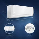Whirlpool 1.5 Ton 5 Star, 3DCOOL Inverter Split AC (3DCOOL 15T 5S INV EXP S5M2PB1, Copper, Convertible 5-in-1 6th Sense Technology, 3D Technology, Stabilizer Free Operation, HD Filter White)