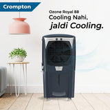 Crompton Ozone Royale Desert Air Cooler 88L – Honeycomb Pads & Humidity Control
