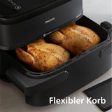 Philips 1000 Series Airfryer Double Drawer NA154/00 – 7.1L, Removable Divider, RapidAir Technology, 10 Cooking Modes