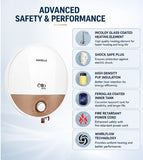 Havells Otto Prime 15L Storage Water Heater GHWVTTUMDW15 – Incoloy Heating Element, Feroglas Tank