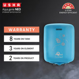 Usha Aquagenie Neo 15L Storage Water Heater (Sky Blue)