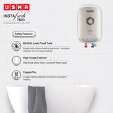 Usha Instafresh Neo 5L Instant Water Heater – White | Wall Mount