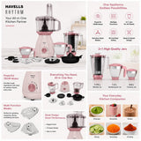 Havells Rhythm 750 Watt Mixer Grinder | 4 Jars with Food Processor Jar