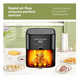 Lifelong 4.2 Litre Digital Air Fryer |Detachable Handle, Touch Control, Non-Stick Basket, Rapid Air Technology |Oil-Free Cooking for Frying, Grilling, Roasting & Baking|Energy Efficient,Compact Design