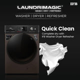 IFB 9/6/3 kg Fully Automatic Washer Dryer Refresher with Steam Refresh, AI Powered, 100% Dry Clothes, 9 Swirl Wash Mimic Handwashing, WiFi &amp; Eco Inverter Motor (WDR EXECUTIVE ZMN 9/6/3, Mocha)