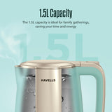 Havells CRAFT Kettle | OptiHeat Tech for Custom Temperature Setting