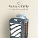 Crompton Zelus PAC45 45L Desert Air Cooler with 4-Way Air Deflection, Ice Chamber & Inverter Compatibility (Grey)