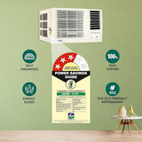 Blue Star 0.8 Ton 3 Star Fixed Speed Window AC (Copper, Turbo Cool, Fan Modes-Auto/High/Medium/Low, Hydrophilic Blue Fins, Dust Filters, Self-Diagnosis, WFD309L, White) (Open Box)