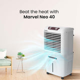Crompton Marvel Neo Inverter Compatible Portable Personal Air Cooler (40L, White)