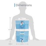 KENT Gold Optima Gravity Water Purifier | UF Technology Based | Non-Electric & Chemical Free | Counter Top | 5L Top + 5L Bottom Storage | White