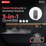 Havells Orazio+ 10L 5-Star Storage Water Heater (White Grey) | Fast Heating Geyser