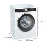 Siemens 8kg 5 Star Stain Treatment Fully Automatic Front Load Washing Machine with Built in Heater (WG34A20SIN, Pretreatment Function & Hygiene Program and 5 Star Inverter, Silver)