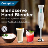 Crompton Blendserve 300W Hand Blender (ACGHB-BLENDSERVSS) | Steel Stem | Detachable & Silent