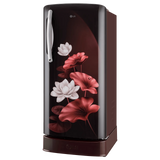 LG 201L Single Door Refrigerator, Base Stand Drawer, Smart Inverter Compressor, Scarlet Lotus, 5 Star,(GLD2156ZHSL)