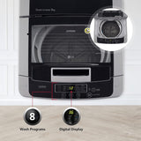 LG 8 Kg 5 Star Smart Inverter Technology TurboDrum Fully Automatic Top Loading Washing Machine (T80SKSF1Z, Smart Diagnosis, Digital Display, Middle Free Silver)