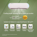 Lloyd Stellar Art 1.5 Ton 5 Star Wi-Fi Inverter Split AC (6 in 1 Expandable, Mood Lighting, In-Built Air Purifier, Direct Voice Command, Copper, White &amp; Blush Pink, New Launch GLS18V5FBGST)