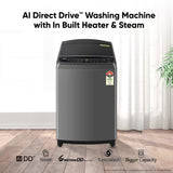 LG 10 Kg 5 Star Inverter Wi-Fi Fully-Automatic Top Load Washing Machine Appliance (THD10NWM, Middle Black, AIDD Technology)