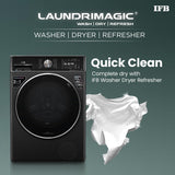 IFB 11/7/3 kg Fully Automatic Washer Dryer Refresher with Steam Refresh, AI DOS, 100% Dry Clothes, 9 Swirl Wash Mimic Handwashing, WiFi &amp; Eco Inverter Motor (WDR Executive Plus ZBG, Black)