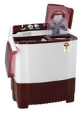 LG 8Kg Semi Automatic Washing Machine, Roller Jet Pulsator + Soak, Burgundy, 5 Star(P8035SRAZA)