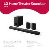 LG S95TR 810W 9.1.5 Channel Dolby Atmos, True Wireless Triple Up-Firing Speaker with Up-Firing Rear Speaker, Home Theater Soundbar with HDMI, Wi-Fi, USB &amp; Bluetooth Connectivity (Black)