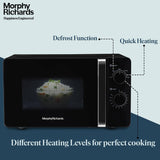 Morphy Richards 20 Litres Solo Microwave Oven| 6 Power Levels| Timer Function|Defrost| Overheat Protection with Auto Shut Off| 2 Year Product Warranty | Black