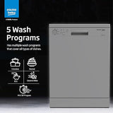 Voltas Beko 14 Place Settings Dishwasher (DF14S3, Silver)