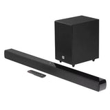 JBL Cinema SB140, Dolby Digital Soundbar with Wired Subwoofer for Extra Deep Bass, 2.1 Channel Home Theatre with Remote, HDMI ARC, Bluetooth &amp; Optical Connectivity (110W)