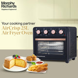 Morphy Richards AirCrisp 25 Litre Air Fryer Oven| In built Air Fryer and OTG| Capacity - 25L|Product Warranty - 2 Years|Black and Rose Gold