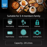 Voltas Beko 20 L Convection Microwave Oven, 10 power levels (MC20SD, Silver)