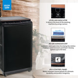 Voltas Beko 7.0 Kg, 5 Star, Inverter, Fully Automatic Top Load Washing Machine (WTL70VPBGF, Black), JET Wash/ Hand Wash, Drum Light,Fountain Wash