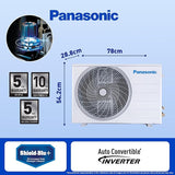 Panasonic 1 Ton 5 Star Wi-Fi Inverter Smart Split AC (Copper Condenser, 7 in 1 Convertible with True AI Mode, 4 Way Swing, nanoe X Air Purification Technology, CS/CU-HU12AKYF, White)