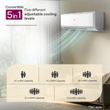 Godrej 1 Ton 3 Star, 5 Years Comprehensive Warranty, AI Powered, 5-In-1 Convertible Cooling, Inverter Split AC (Copper, 2025 Model, Heavy duty cooling at 52 C, AC1T SIC 12PTC3 WYQ, White)