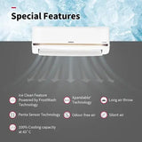 Hitachi 1 Ton 3 Star New Star Rated ice Clean Xpandable Plus Inverter Split AC (100% Copper, 4 Way Swing, Dust Filter, iZen 3400SXL, R32-RAS.G312PCDISS, Dual Gold)