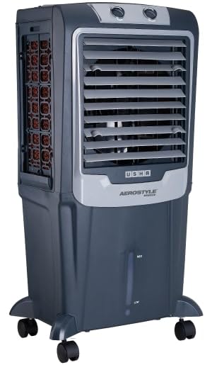 USHA Aerostyle Breeze 45 Air Cooler – 45LA, 30cm FaAn Blade, 10m Air Throw, Honeycomb Pads, Ice Chamber, Dust-Free Louvers