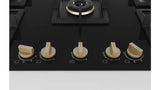 Bosch Series 6 90cm 5 Burner Gas Hob with True Brass 3D Burners, 6mm Tempered Glass, Auto Ignition & Cast Iron Pan Supports – PNV9B6G20I