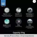 Voltas Beko, A Tata Product 10 Kg 5 Star Semi-Automatic Washing Machine (2025 Model, WTT100UPA/BKSSDG5GTDA, Black)