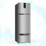 Whirlpool Protton NXT 237L 2 Star Frost Free Triple Door Refrigerator | Inverter Compressor | Microblock Technology | FreshFlow 360° Cooling | Active Deo | Athena Steel | PRONXT DF285 3D PRM