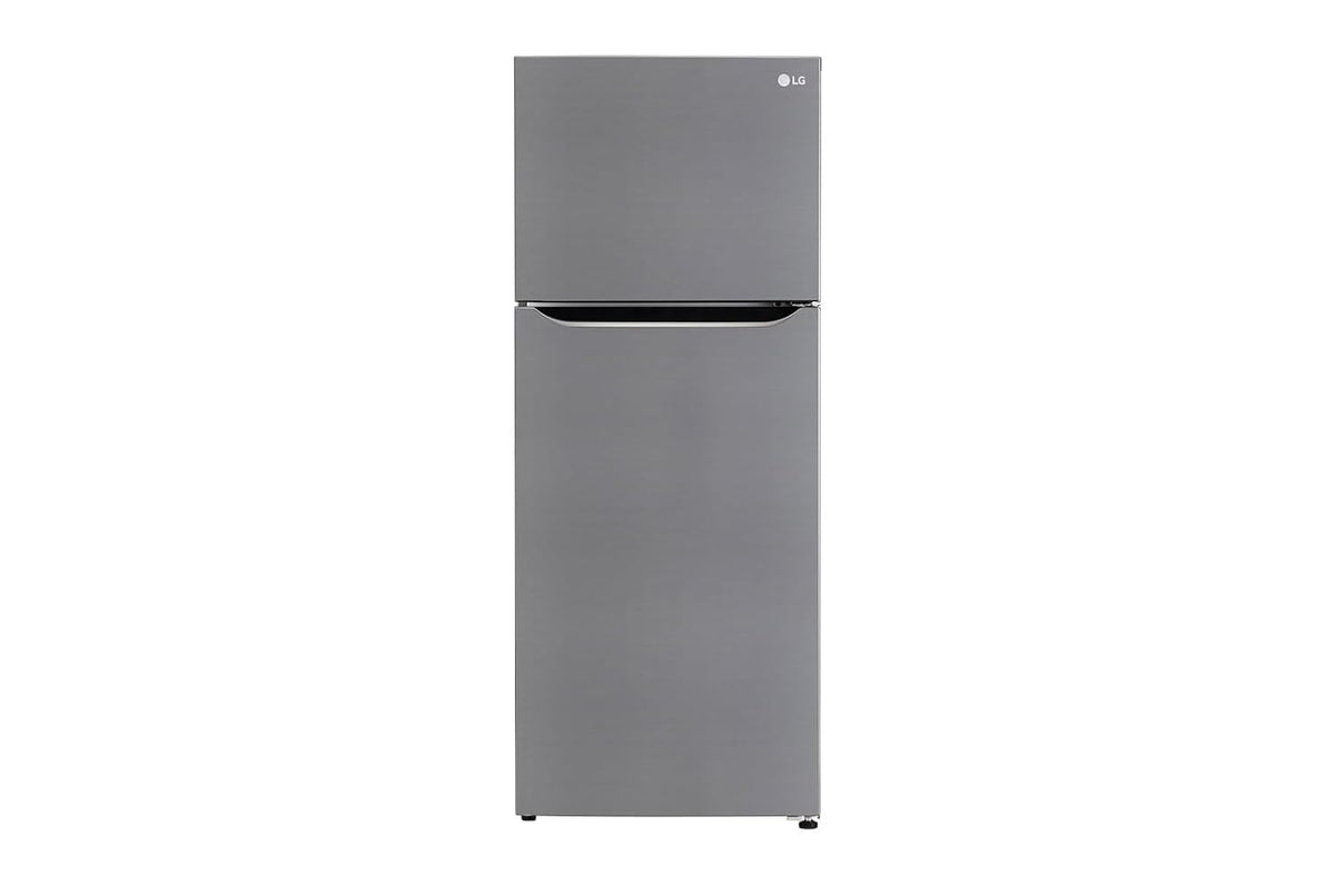 LG 446L Double Door Refrigerator with Door Cooling+, Shiny Steel Finish (GL-T502CPZR)