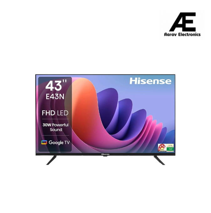 Hisense 108 cm (43 inches) E43N Series Full HD Smart Google LED TV 43E43N (Black)