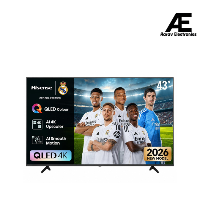 Hisense 43-inch 4K Ultra HD Smart QLED TV | Dolby Vision & Dolby Atmos | VIDAA U9 | Game Mode Plus | Voice Control | 60Hz 43Q6S (Black)