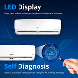 Voltas  2 Ton, 3 star 4 In-1 Adjustable Inverter Split AC,- 243 V Vectra Elegant ,White