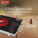 USHA IR2200TCB Infrared Induction Cooktop with grill