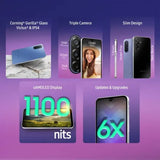 Samsung Galaxy F17 5G (4GB RAM / 128GB Storage) 6x OS Upgrades | AMOLED Display | Corning Gorilla Glass Victus & IP54 (Violet Pop)