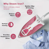 Tru-Steam 1600W Steam Iron – Powerful Steam Iron for Effortless Wrinkle Removal (GHGSIEHU160)