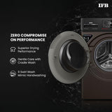 IFB 9/6/3 kg Fully Automatic Washer Dryer Refresher with Steam Refresh, AI Powered, 100% Dry Clothes, 9 Swirl Wash Mimic Handwashing, WiFi &amp; Eco Inverter Motor (WDR EXECUTIVE ZMN 9/6/3, Mocha)
