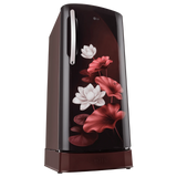 LG 201L Single Door Refrigerator, Base Stand Drawer, Smart Inverter Compressor, Scarlet Lotus, 5 Star,(GLD2156ZHSL)